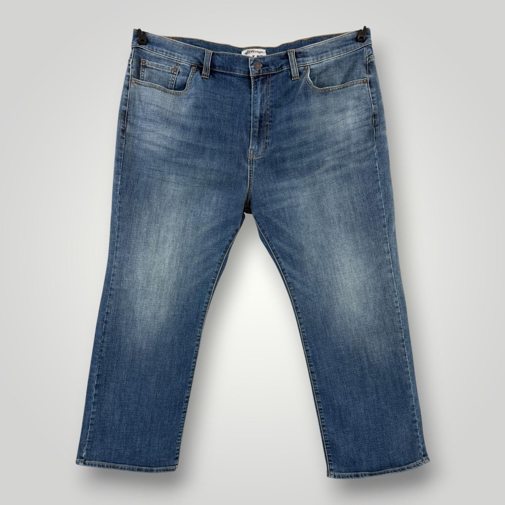 Lucky Brand 181 Jeans Mens 46x30 Relaxed Straight Stretch Big & Tall Blue